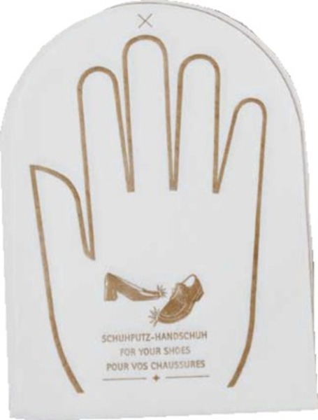 Schuhputzhandschuh aus Vlies