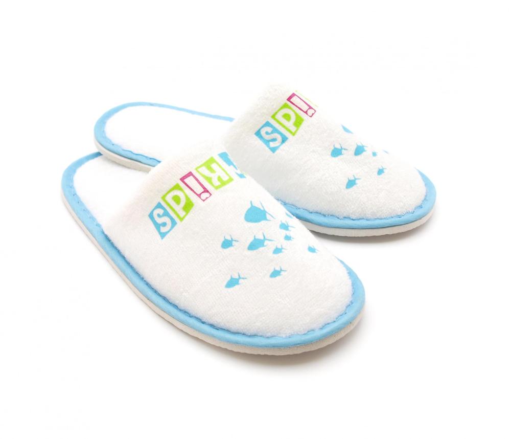 Kinder Velours Slipper mit For Kids-Logo, geschlossen