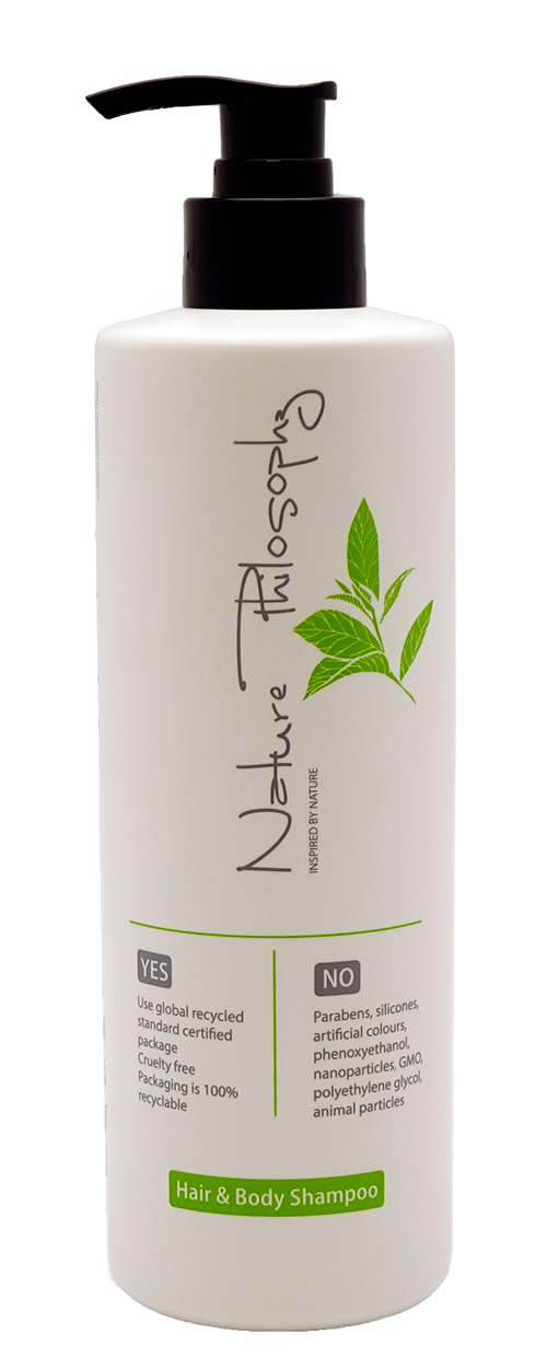 Pump-Spenderflaschen 450 ml Hair- & Bodyshampoo der Serie Nature-Philosophy