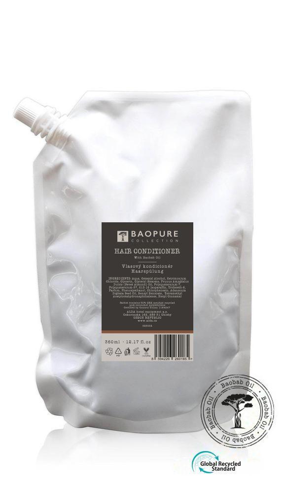 Haarspülung mit hochwertigem Baobab-Öl, Nachfüllbeutel 360 ml