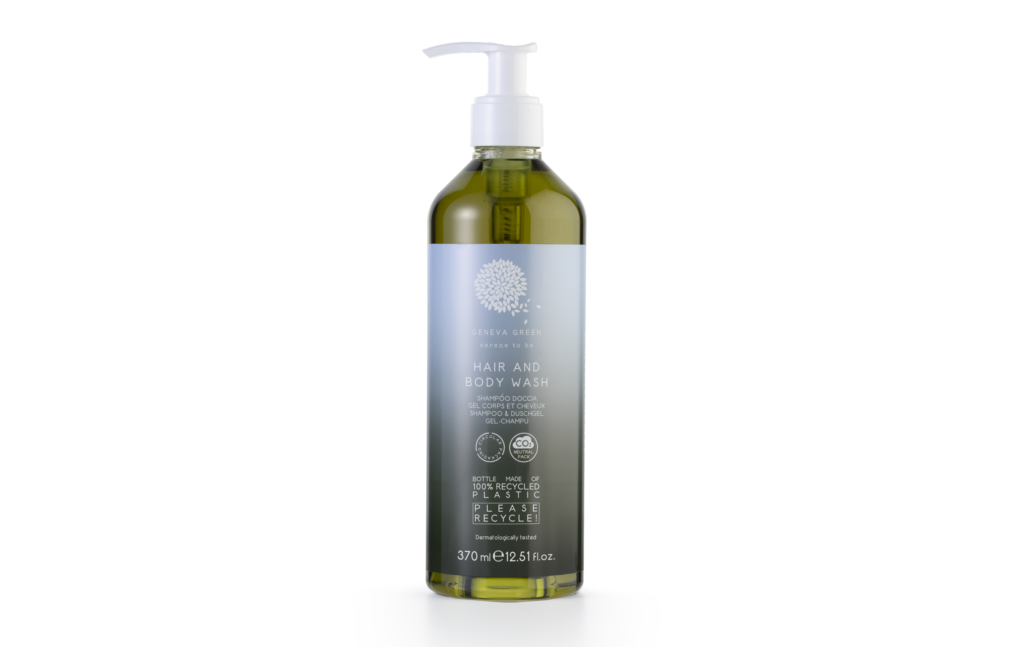 Hair & Body wash 370 ml Pump Dispenser (nachfüllbar) Geneva Green