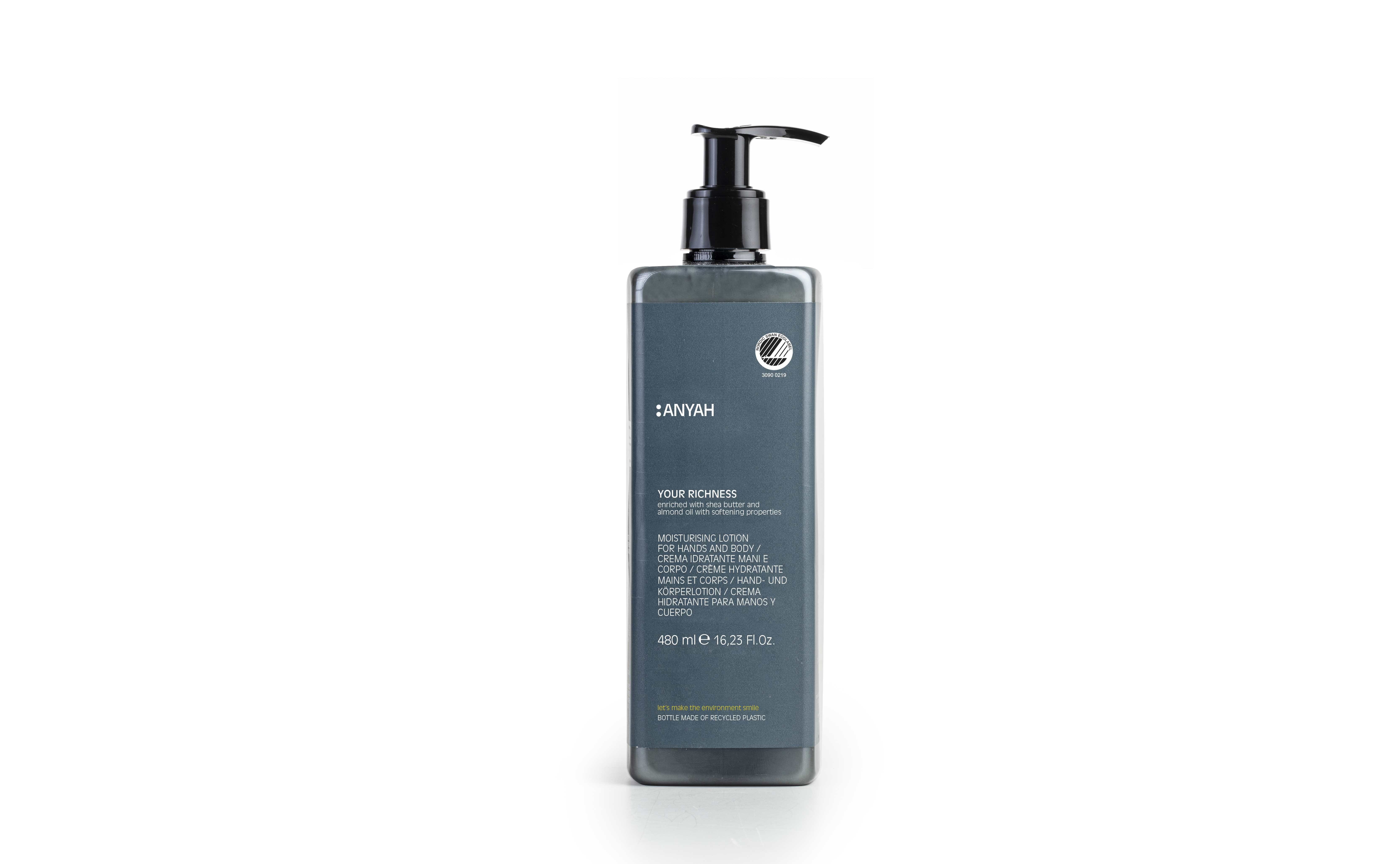Hand & Körperlotion 480 ml Pumpspender ANYAH