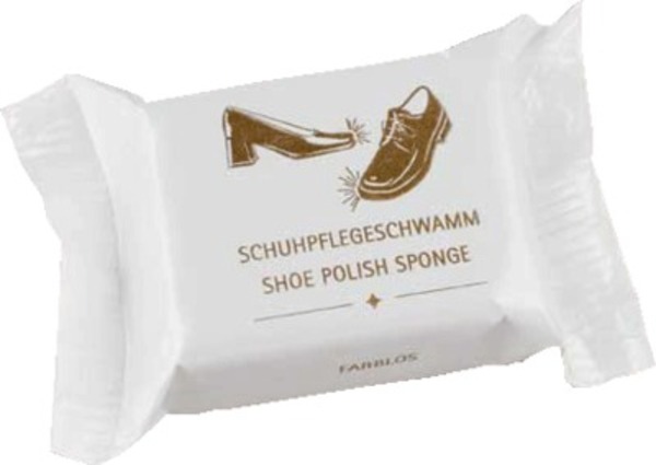 Schuhputzschwämmchen in Cellophan